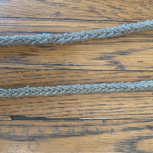 Silver/gray beaded curtain tiebacks there are two of them - Picture 3 of 3